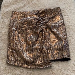 Zara Sequin Snake-Skin Mini-Skirt